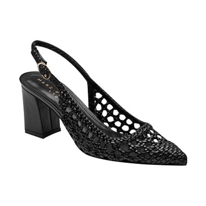 Marc Fisher Ltd Women's Zaiden Woven Block Heel Slingback Pumps